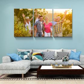 3 Panels Customize Canvas Prints with Your Photo Canvas Wall Art- Personalized Canvas Picture, Customized To Any Style,Gifts for Family, Wedding