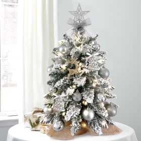 2ft Mini Christmas Tree with Light Artificial Small Tabletop Christmas Decoration