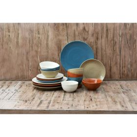 Painter's Palette 16-Piece Stoneware Dinnerware Set